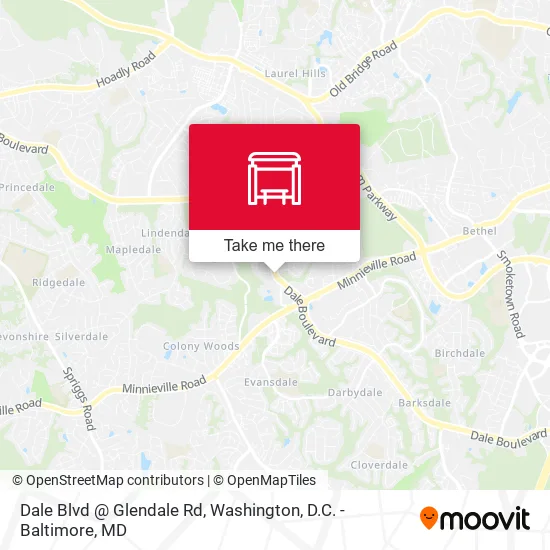 Dale Blvd @ Glendale Rd map