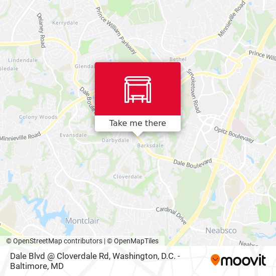 Dale Blvd @ Cloverdale Rd map