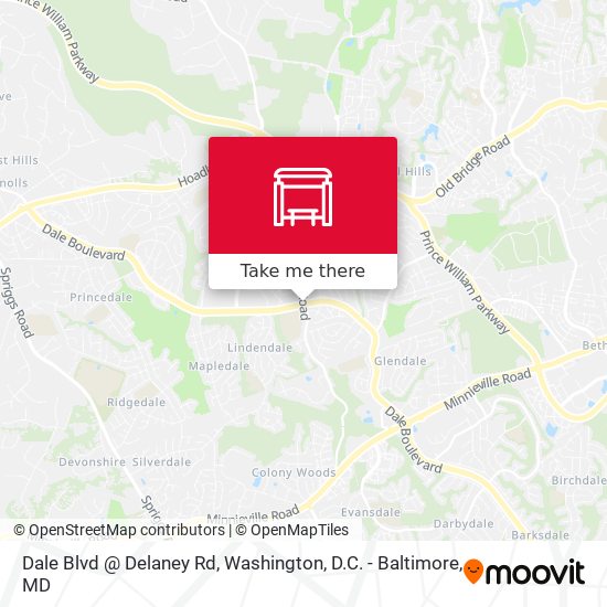 Dale Blvd @ Delaney Rd map