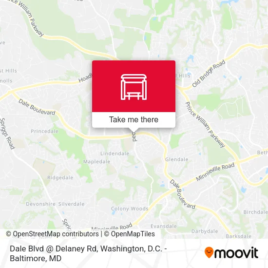 Dale Blvd @ Delaney Rd map