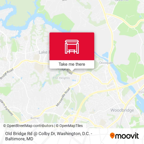 Old Bridge Rd @ Colby Dr map