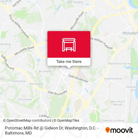 Mapa de Potomac Mills Rd @ Gideon Dr