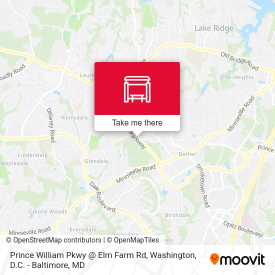 Prince William Pkwy @ Elm Farm Rd map