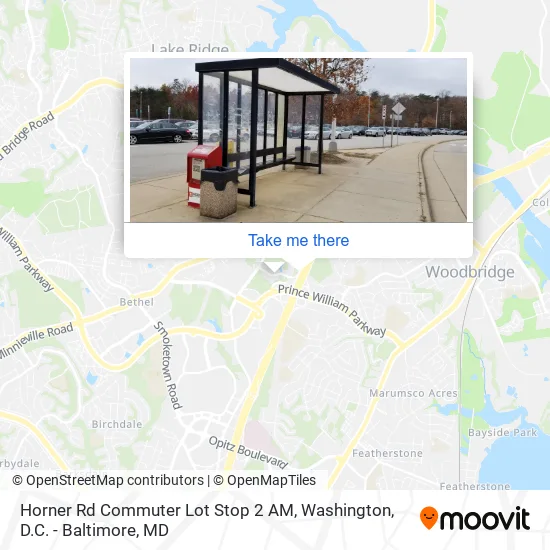 Horner Rd Commuter Lot Stop 2 AM map