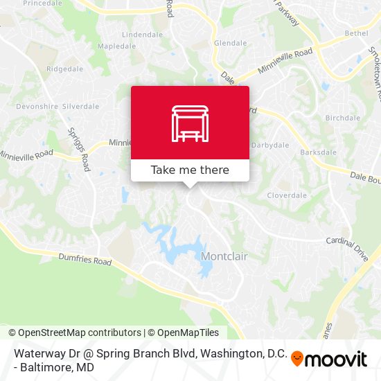 Mapa de Waterway Dr @ Spring Branch Blvd