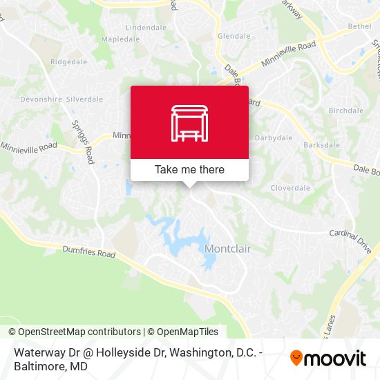 Waterway Dr @ Holleyside Dr map