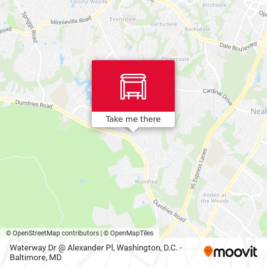 Waterway Dr @ Alexander Pl map