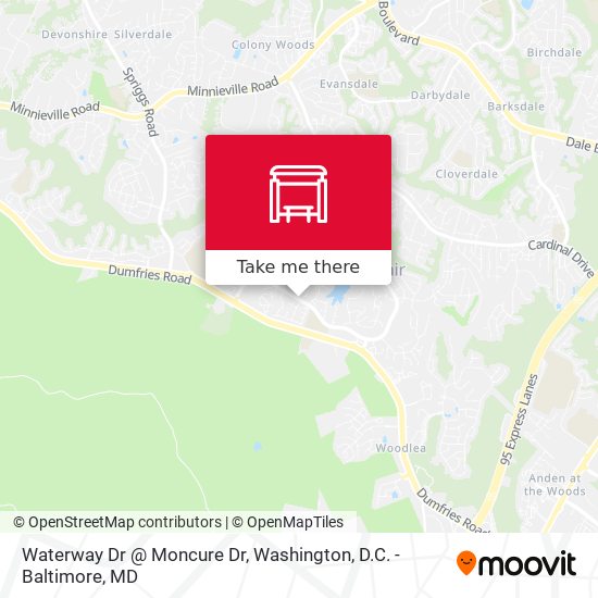 Mapa de Waterway Dr @ Moncure Dr