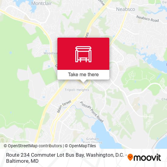 Route 234 Commuter Lot Bus Bay map