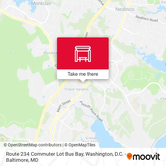 Mapa de Route 234 Commuter Lot Bus Bay
