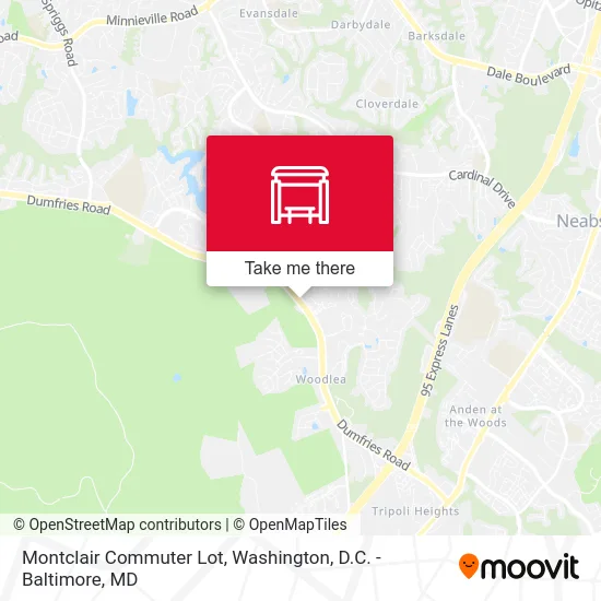 Montclair Commuter Lot map