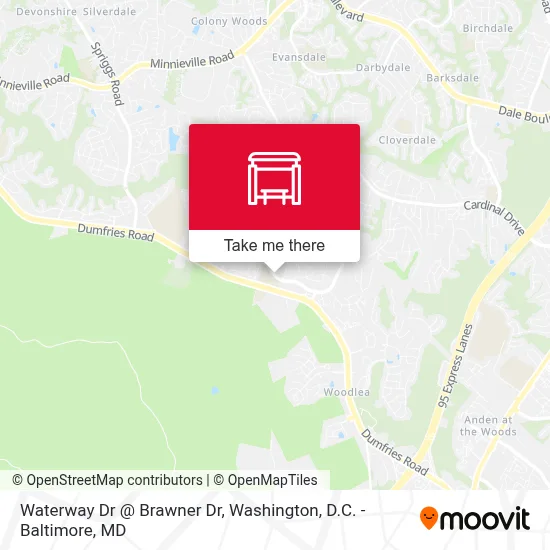 Waterway Dr @ Brawner Dr map