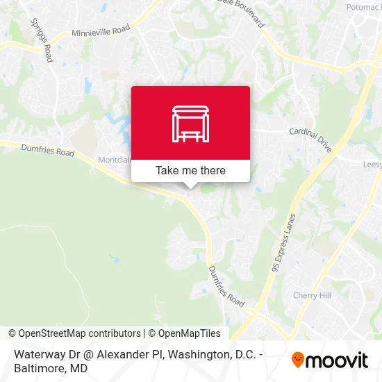 Waterway Dr @ Alexander Pl map