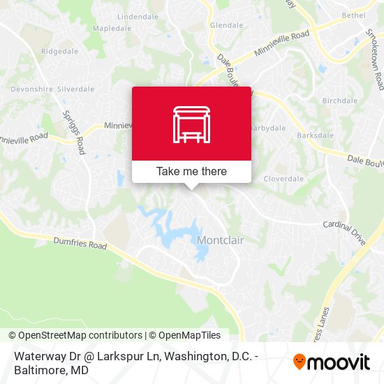 Waterway Dr @ Larkspur Ln map