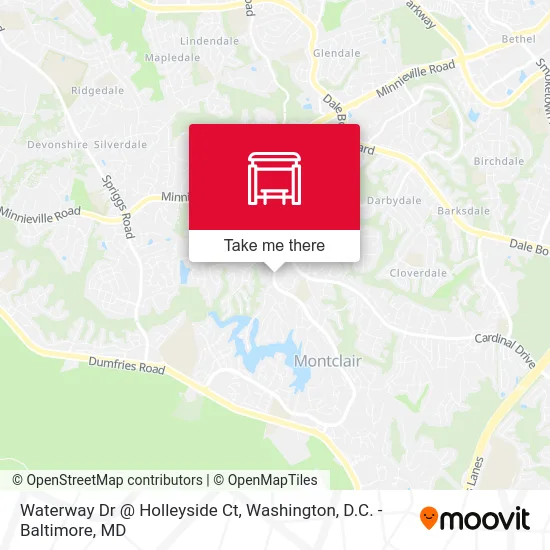 Waterway Dr @ Holleyside Ct map