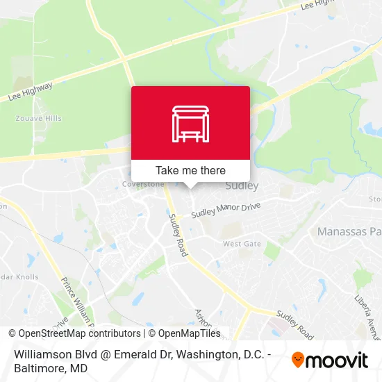 Williamson Blvd @ Emerald Dr map