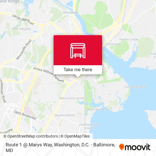 Route 1 @ Marys Way map