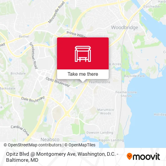 Mapa de Opitz Blvd @ Montgomery Ave