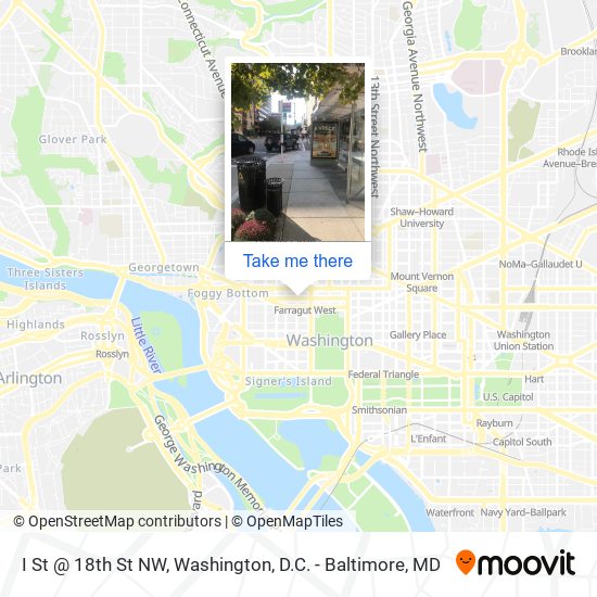 I St @ 18th St NW map