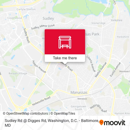 Sudley Rd @ Digges Rd map