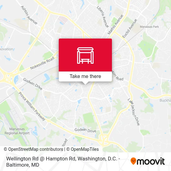 Wellington Rd @ Hampton Rd map