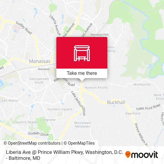 Liberia Ave @ Prince William Pkwy map