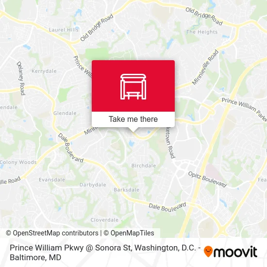 Prince William Pkwy @ Sonora St map