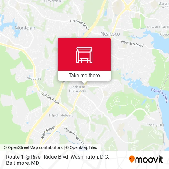 Route 1 @ River Ridge Blvd map