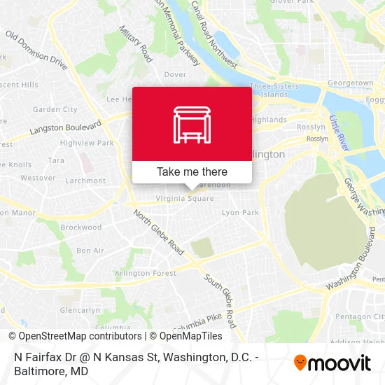 N Fairfax Dr @ N Kansas St map