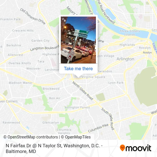 N Fairfax Dr @ N Taylor St map