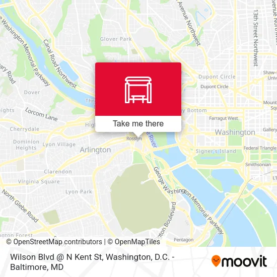 Wilson Blvd @ N Kent St map