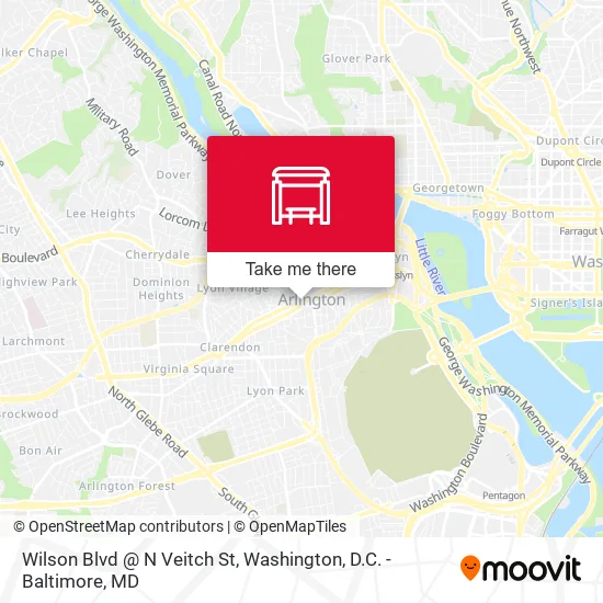 Wilson Blvd @ N Veitch St map