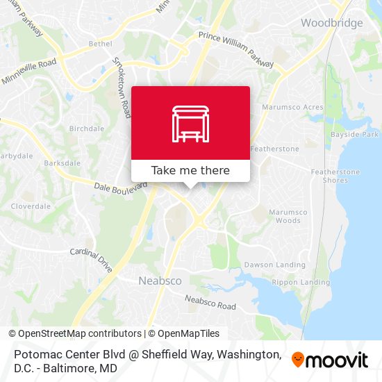 Mapa de Potomac Center Blvd @ Sheffield Way