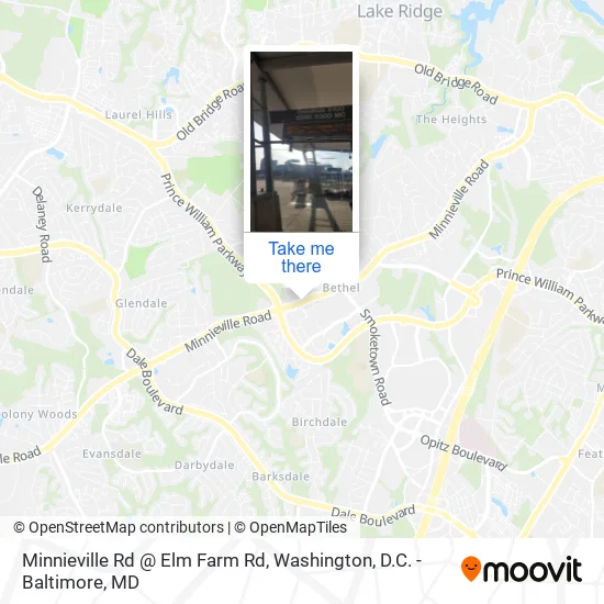 Minnieville Rd @ Elm Farm Rd map