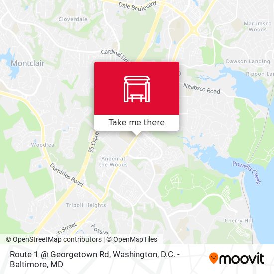 Route 1 @ Georgetown Rd map