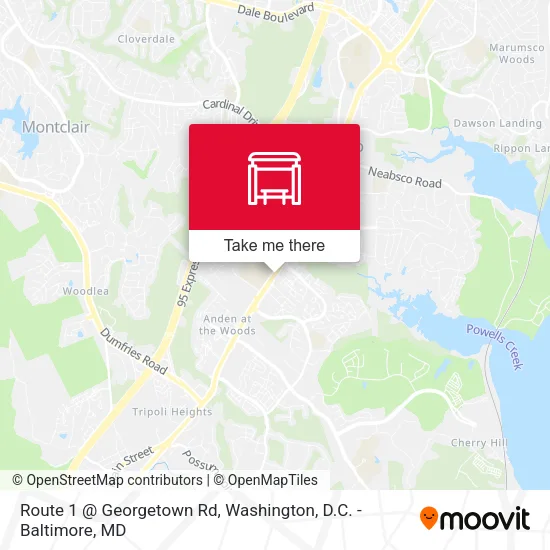 Mapa de Route 1 @ Georgetown Rd