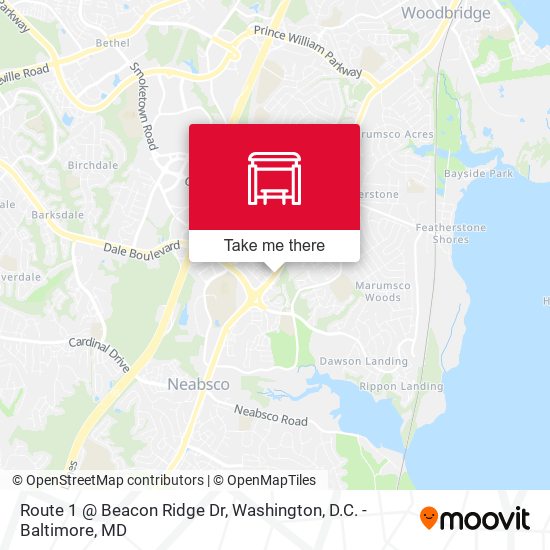 Route 1 @ Beacon Ridge Dr map