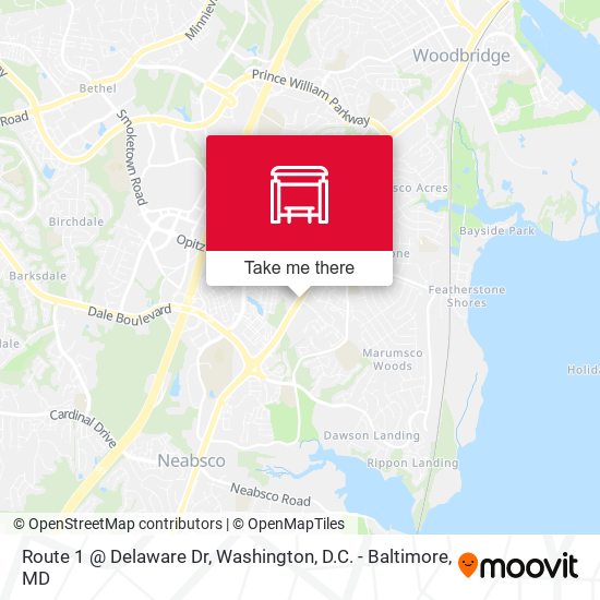 Mapa de Route 1 @ Delaware Dr