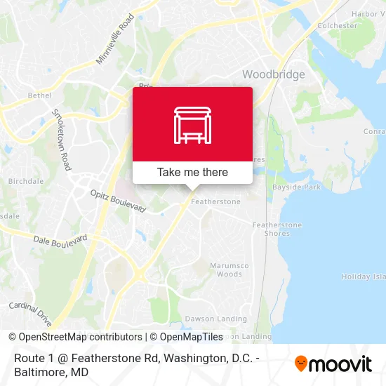 Route 1 @ Featherstone Rd map