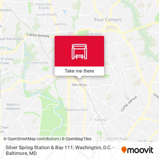 Mapa de Silver Spring Station & Bay 111