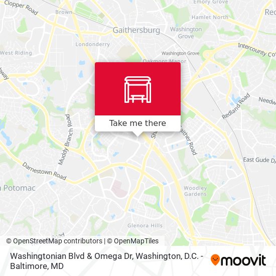 Washingtonian Blvd & Omega Dr map