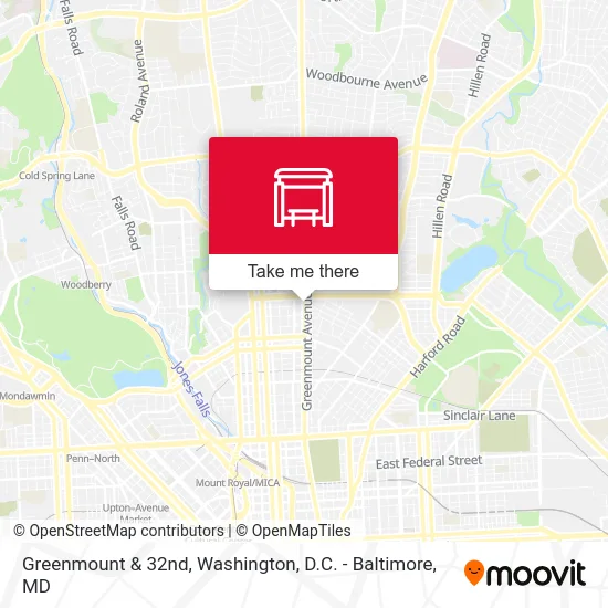 Greenmount & 32nd map