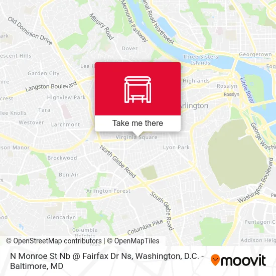 N Monroe St  Nb @ Fairfax Dr  Ns map