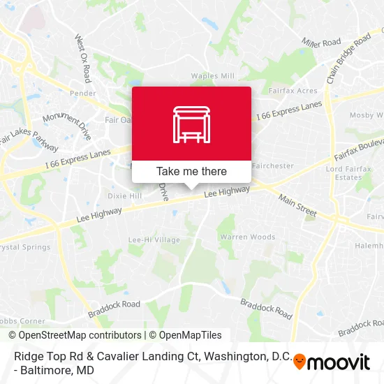 Ridge Top Rd & Cavalier Landing Ct map