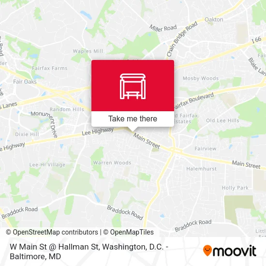 W Main St @ Hallman St map