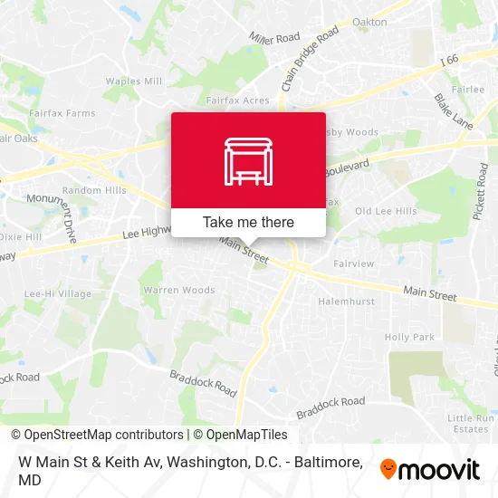 W Main St & Keith Av map