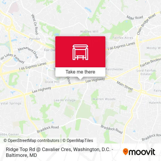 Ridge Top Rd @ Cavalier Cres map