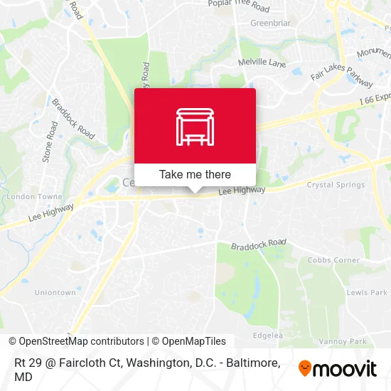 Rt 29 @ Faircloth Ct map