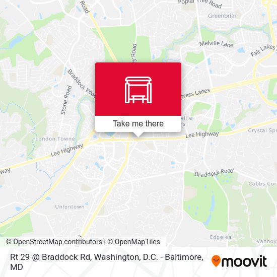 Rt 29 @ Braddock Rd map