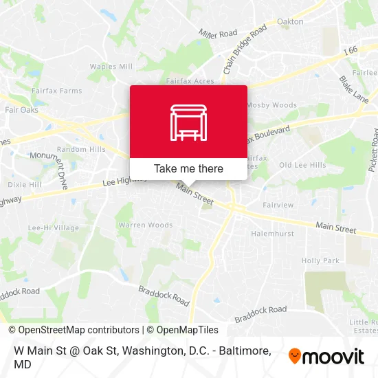 W Main St @ Oak St map